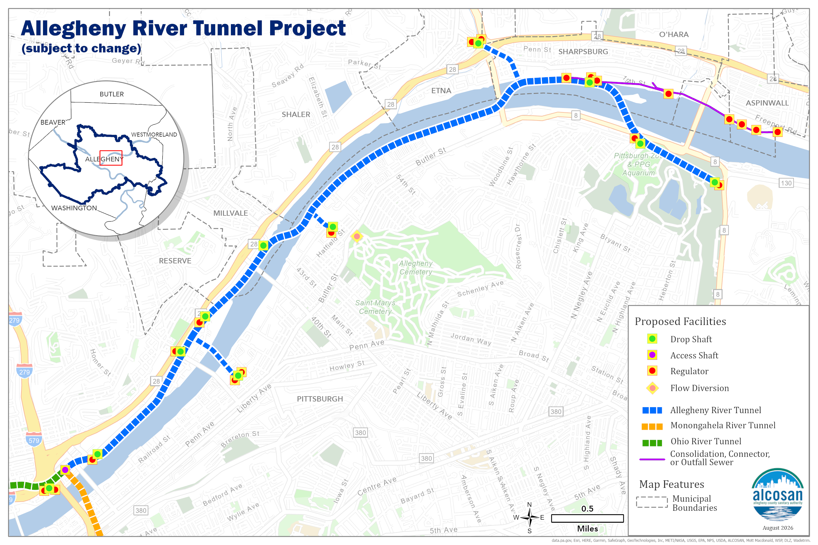 Allegheny River Tunnel | ALCOSAN