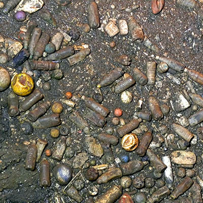 trash that was removed from the water during treatment