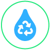 Water droplet being recycled