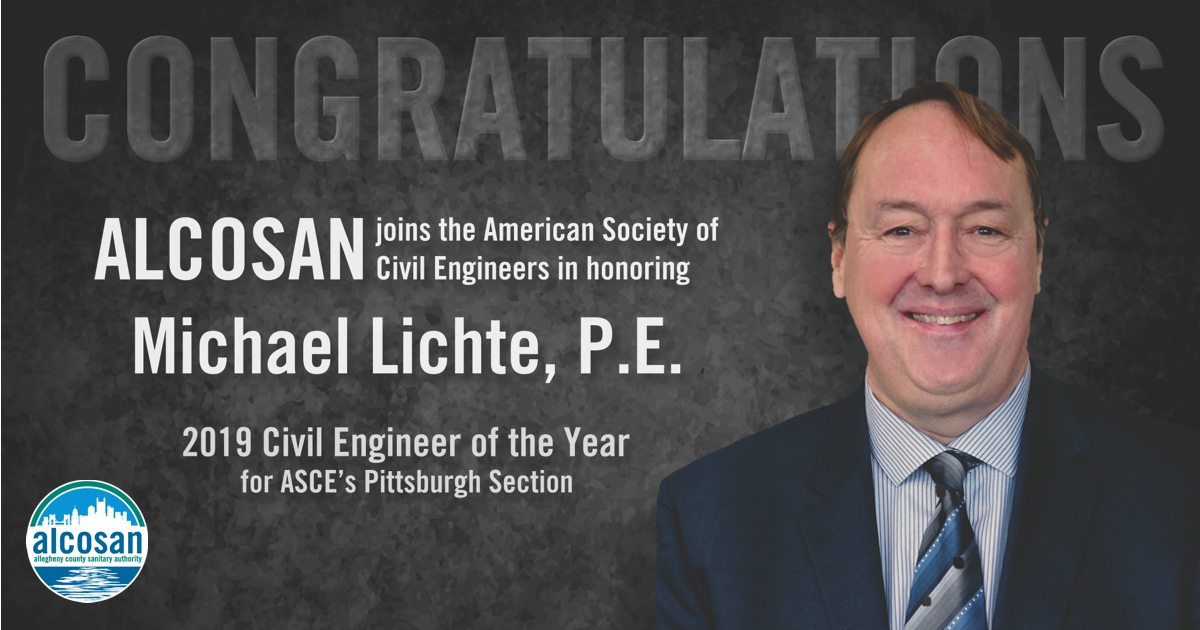 Congratulations Michael Lechte, P.E., Civil Engineer of the Year for ASCE's Pittsburgh Region
