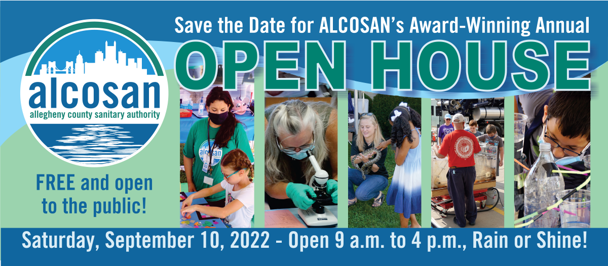 Save the Date for ALCOSAN's Award-Winning Annual Open House, September 10, 2022. 9am to 4 pm