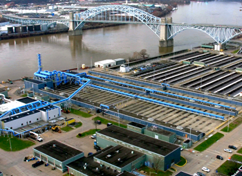 ALCOSAN aerial photo with bridge