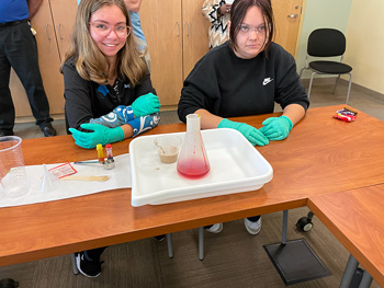 Shaler Area High students’ hands-on activities Day 1