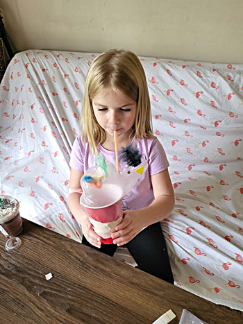 STEM activity displayed by preschooler