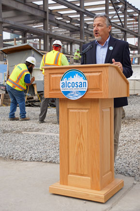 Doug Jackson East Headworks topping-out event