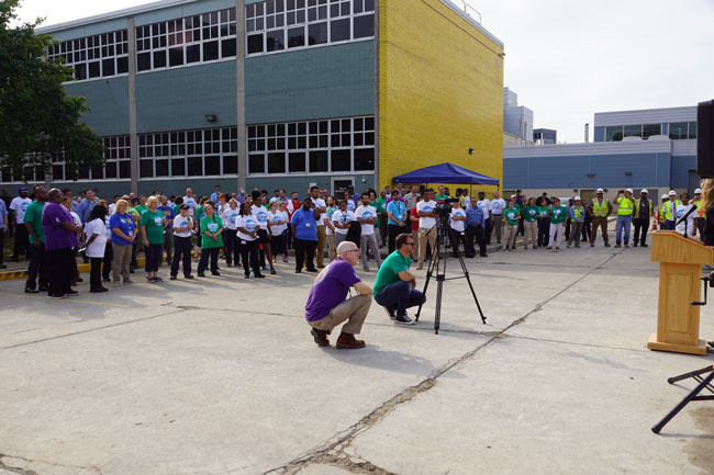 Employees Attending East Headworks Topping Out Event