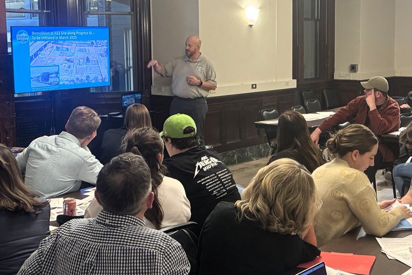 ALCOSAN's Shawn McWilliams addressing Community Council meeting