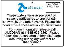 An example of an outfall sign